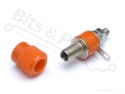 Laboratoriumconnector / aansluitklem banaanplug rood